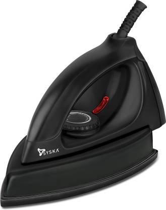 Syska SDI 350 German Non-Stick Dual Coating Soleplate 1000 W Dry Iron  (Black)